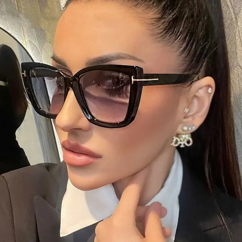 Large Women's Cat Eye UV Protection Sunglasses - ModishWorld