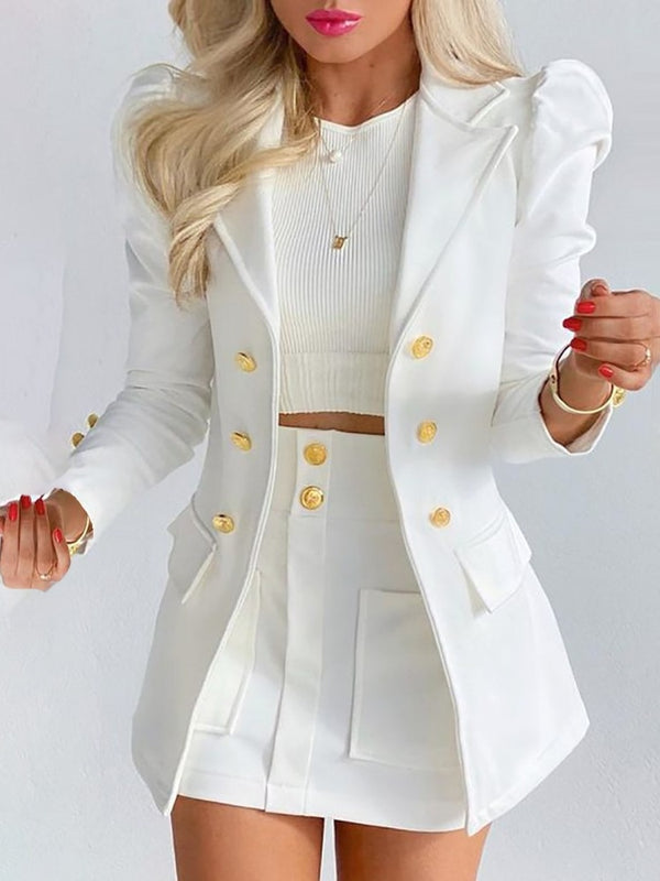 Stylish Women's Blazer and Skirt Suit Set