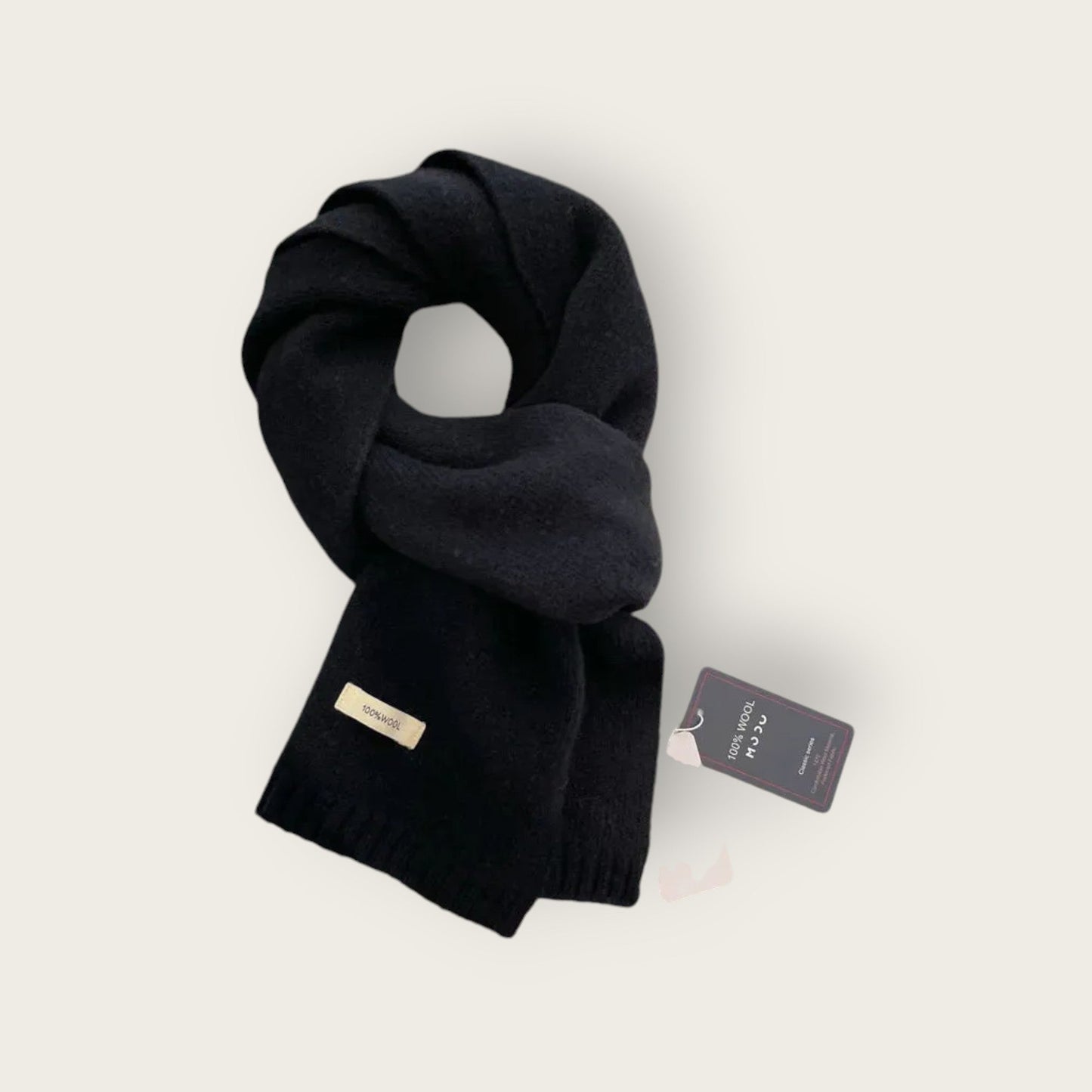 Soft Unisex Scarf with Textured Ribbed Trim