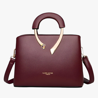 Premium Large Leather Shoulder Bag - Stylish Everyday Tote - ModishWorld