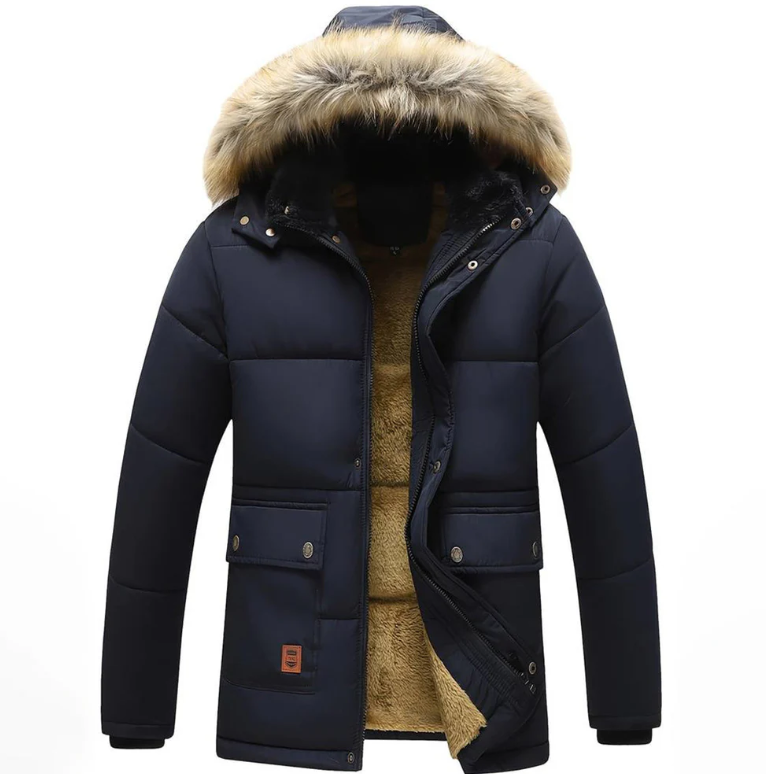 Warm Insulated Men's Parka Coat - ModishWorld
