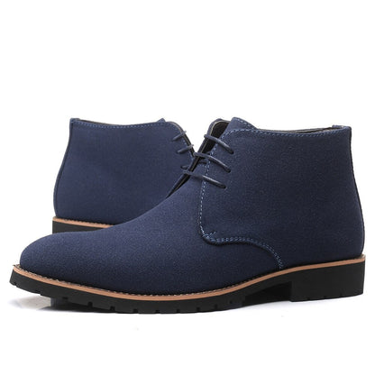 Men's Leather Low Heel Ankle Boots