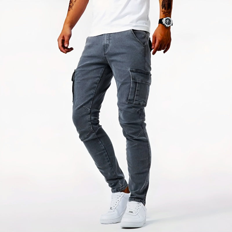 Versatile Mens Straight Fit Cargo Jeans - ModishWorld