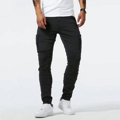 Versatile Mens Straight Fit Cargo Jeans