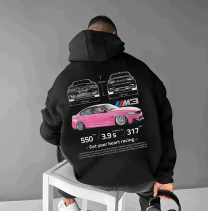 Men's Graphic Hooded Sweatshirt - Sporty Style