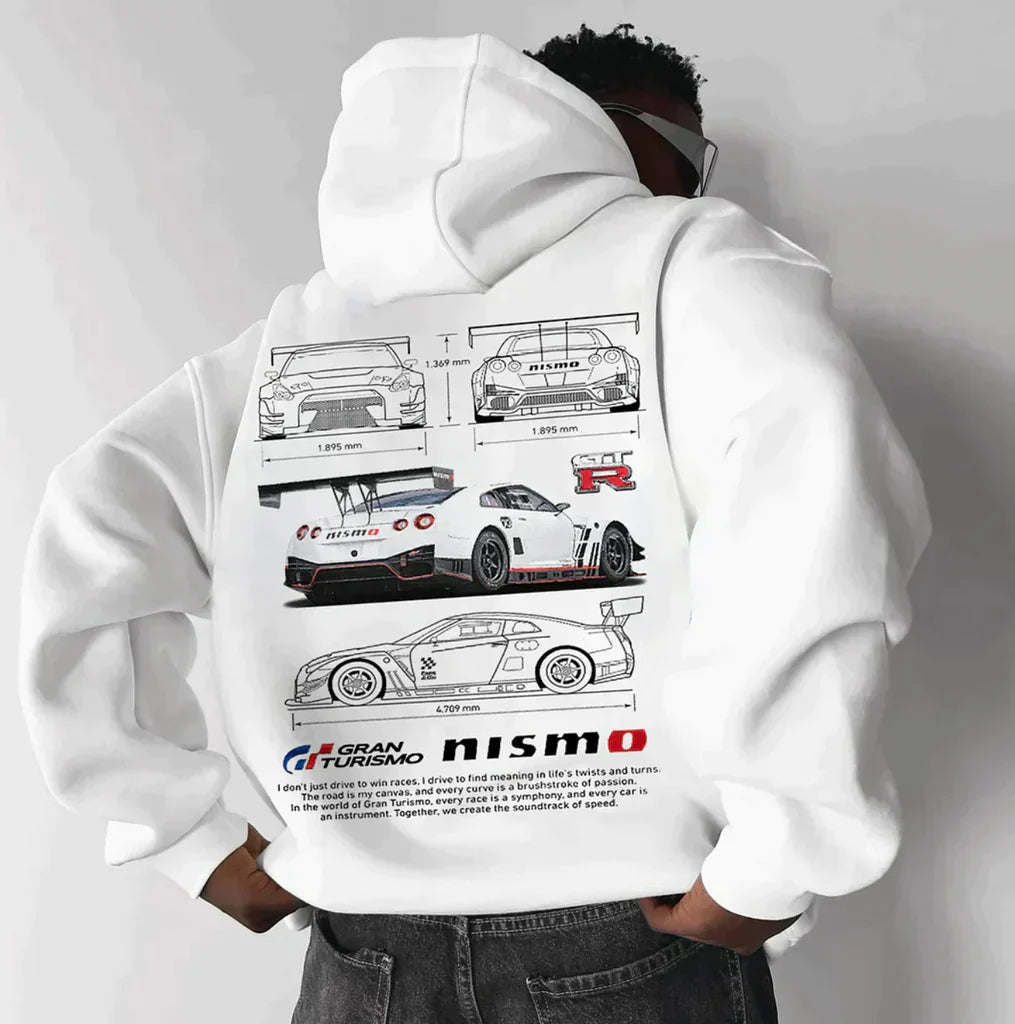 Men's Graphic Hooded Sweatshirt - Sporty Style
