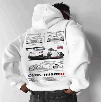 Men's Graphic Hooded Sweatshirt - Sporty Style
