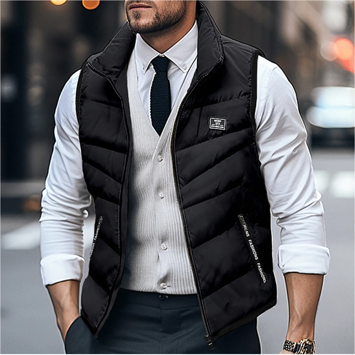 Warm Padded Mens Gilet Jacket