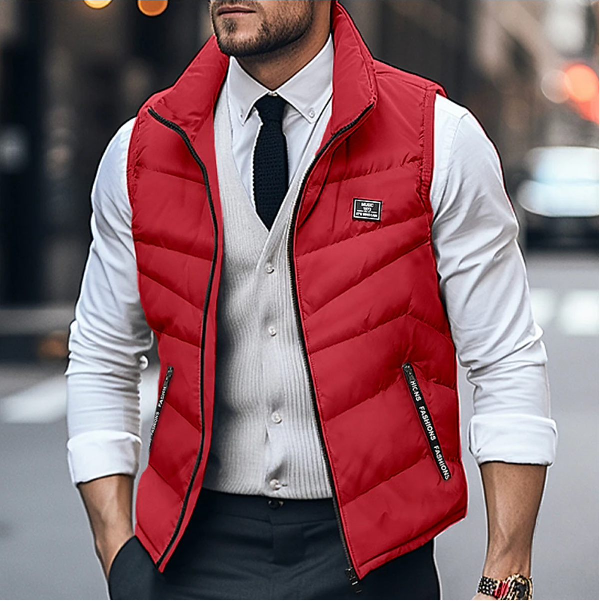 Warm Padded Mens Gilet Jacket