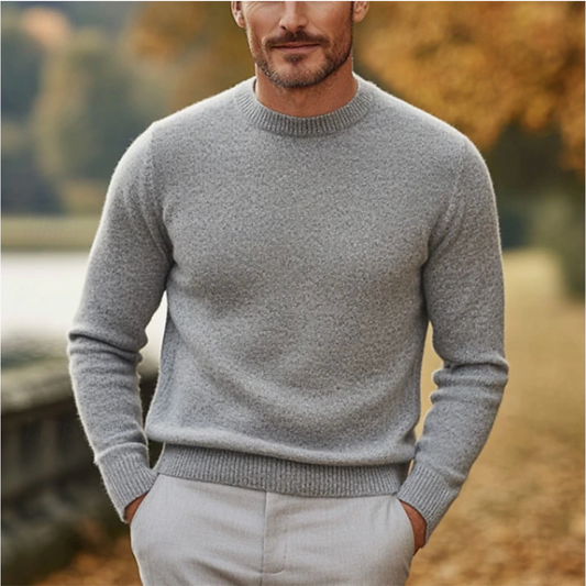 Classic Men's Wool Crew Sweater - ModishWorld