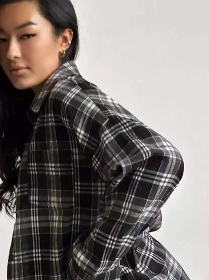 Warm Checked Ladies Flannel Shirt