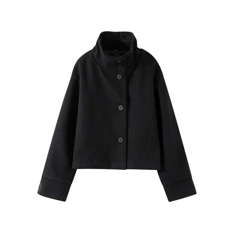 Short Fitted Neck Women's Jacket