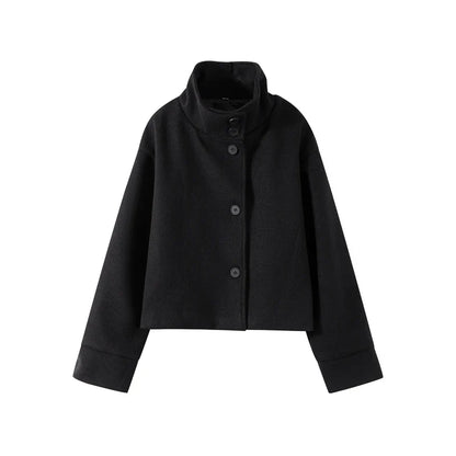 Short Fitted Neck Women's Jacket