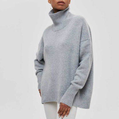 Women's Sweater - Crew Neck with Textured Bottom