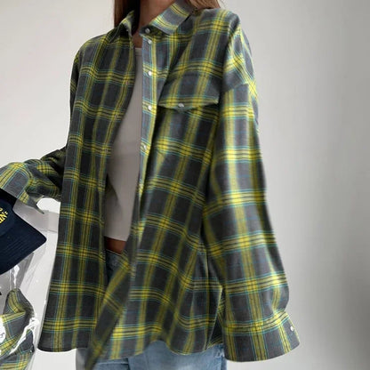 Warm Checked Ladies Flannel Shirt
