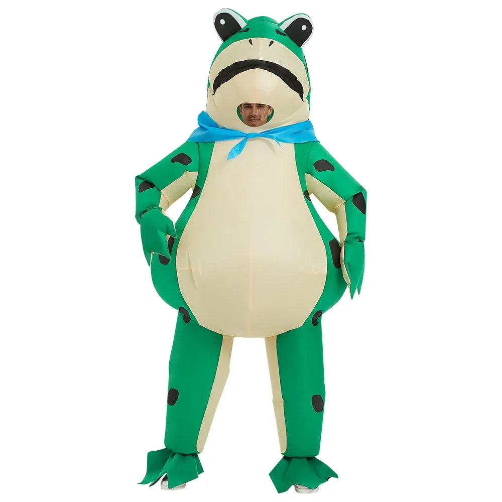 Men's Women's Inflatable Frog Halloween Onesie Costume - ModishWorld