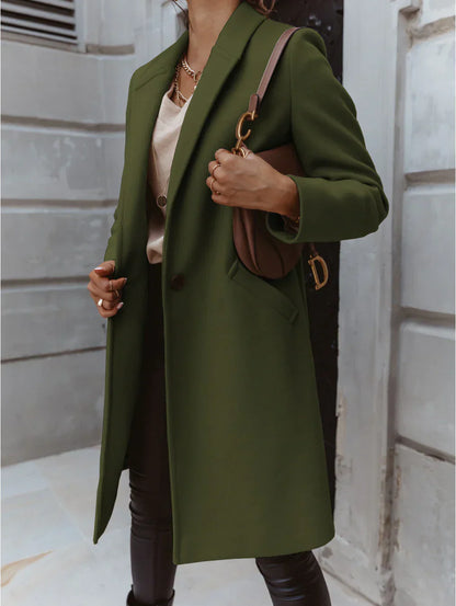 Ladies Classic Long Overcoat