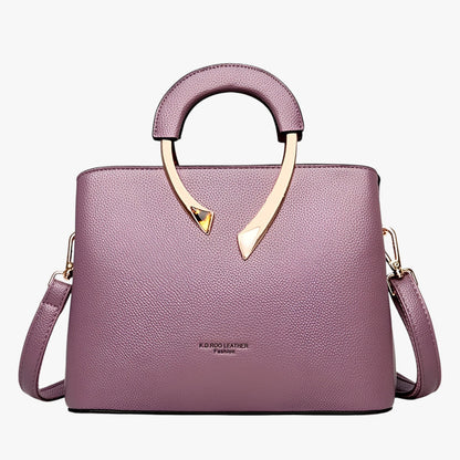 Premium Large Leather Shoulder Bag - Stylish Everyday Tote