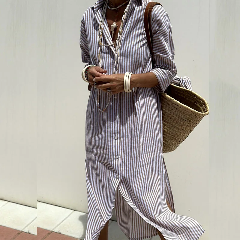 Classic Fit Stripe Work Dress