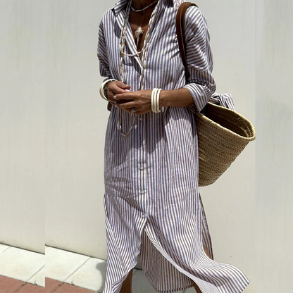Classic Fit Stripe Work Dress