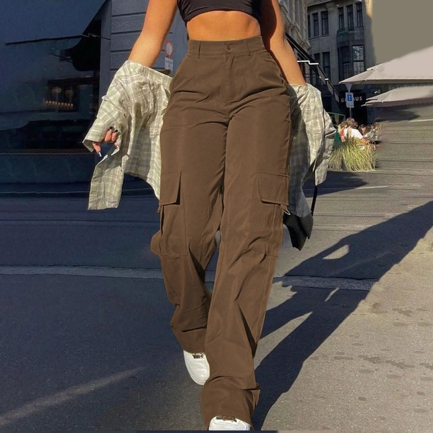 Comfortable Womens Cargo Pants High Waist