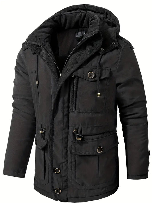 Warm Men's Fleece Lined Winter Coat - Modish World