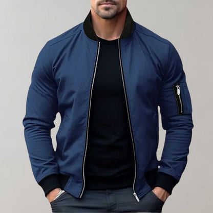 Men's Classic Zip Up Jacket with Fleece Lining - ModishWorld