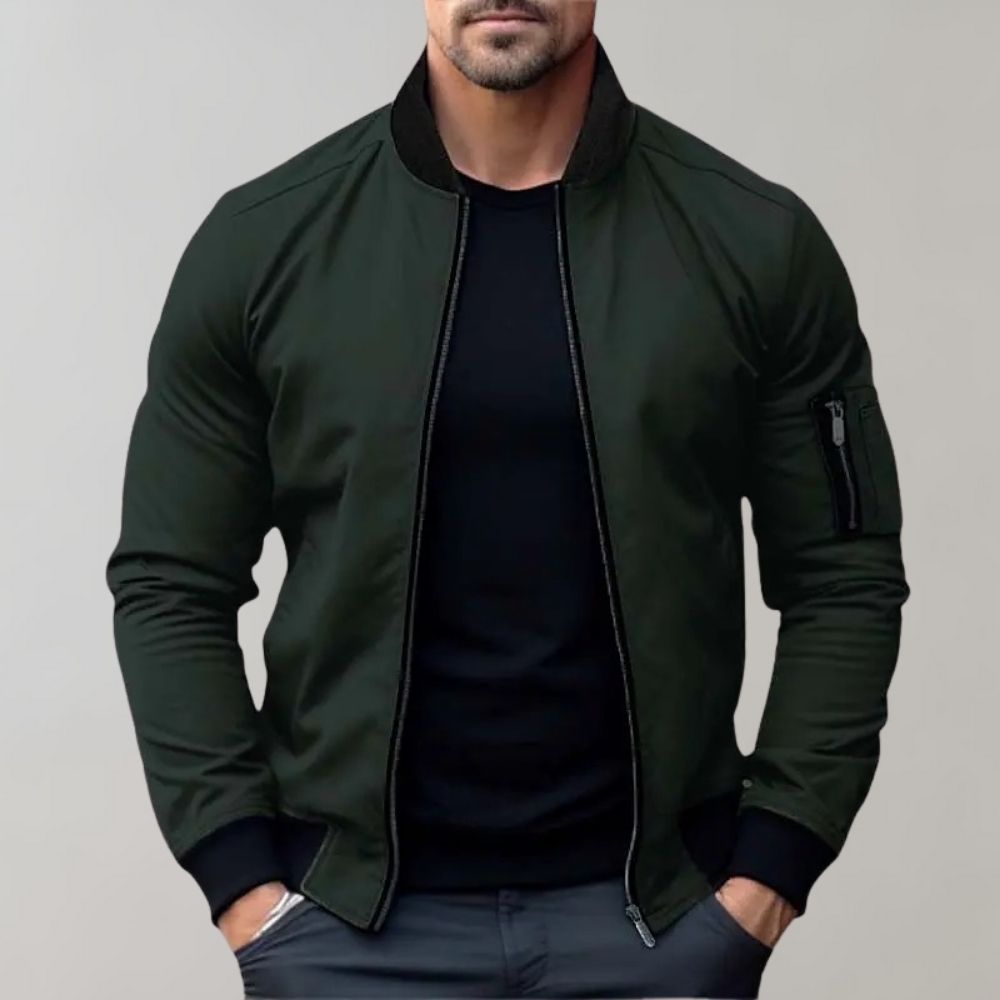 Men's Classic Zip Up Jacket with Fleece Lining