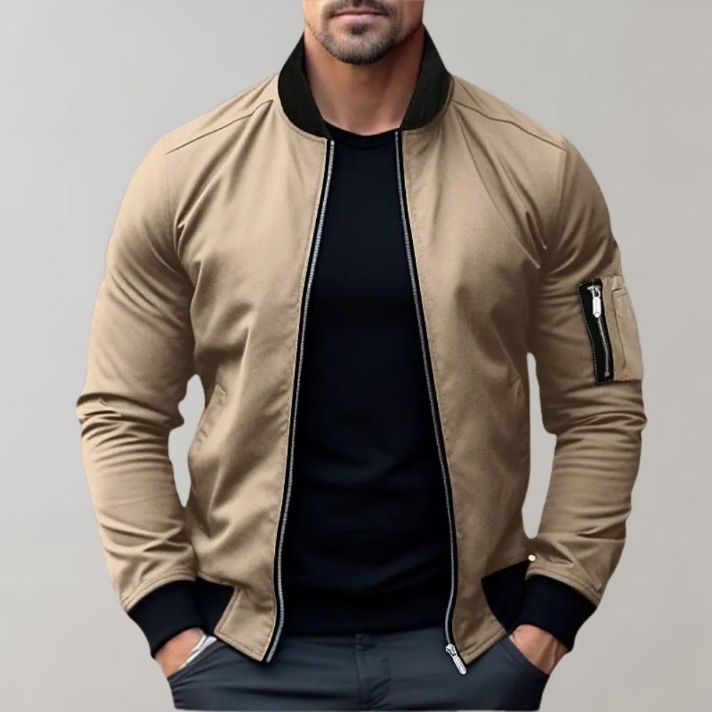 Men's Classic Zip Up Jacket with Fleece Lining