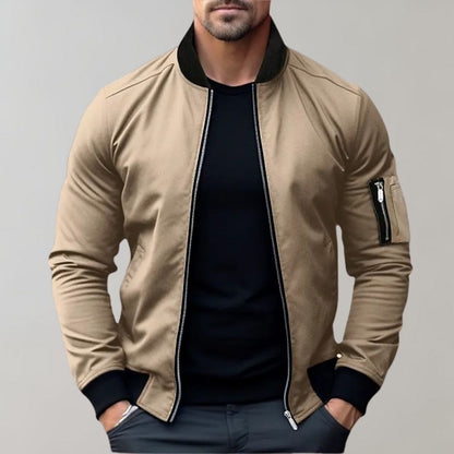 Men's Classic Zip Up Jacket with Fleece Lining