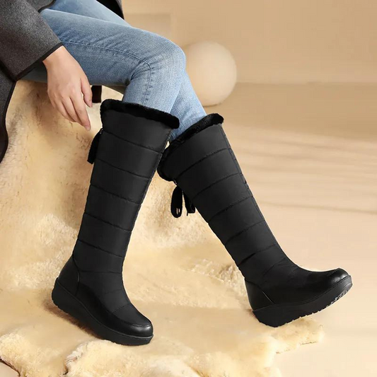 Warm Fur Lined Women's Knee High Snow Boots - ModishWorld