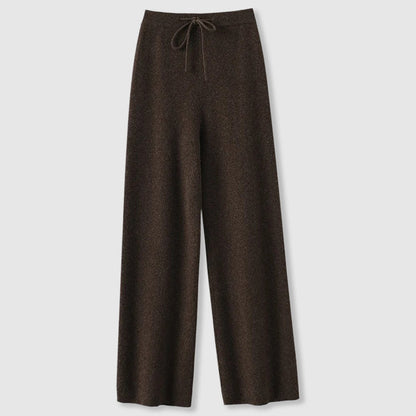 Comfy Women's Loose Fit Pants - Soft Ribbed Drawstring Waist