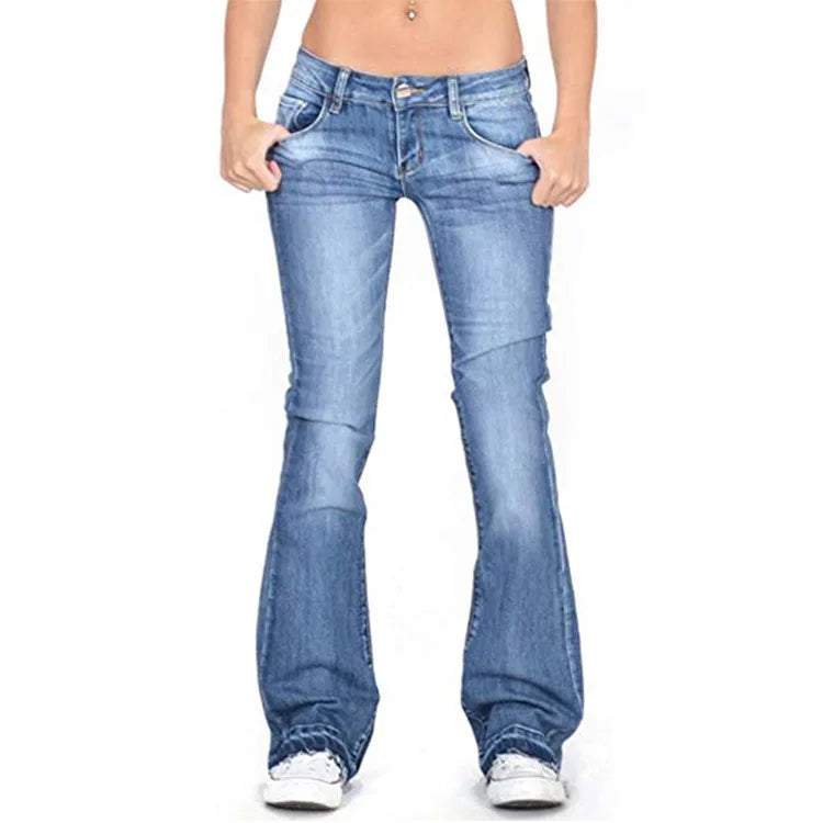 Women's Comfortable Wide Leg Jeans - ModishWorld
