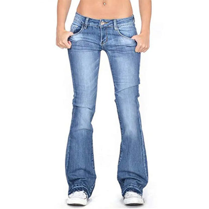 Women's Comfortable Wide Leg Jeans - ModishWorld