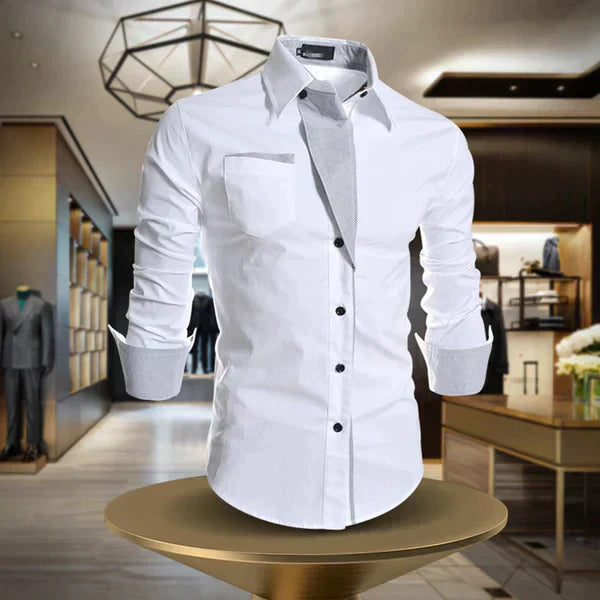 Stylish Classic Fit Mens Long Sleeve Shirt