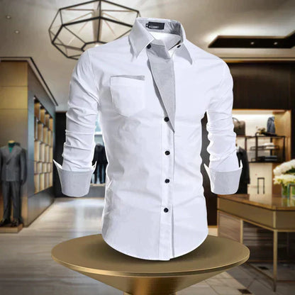 Stylish Classic Fit Mens Long Sleeve Shirt