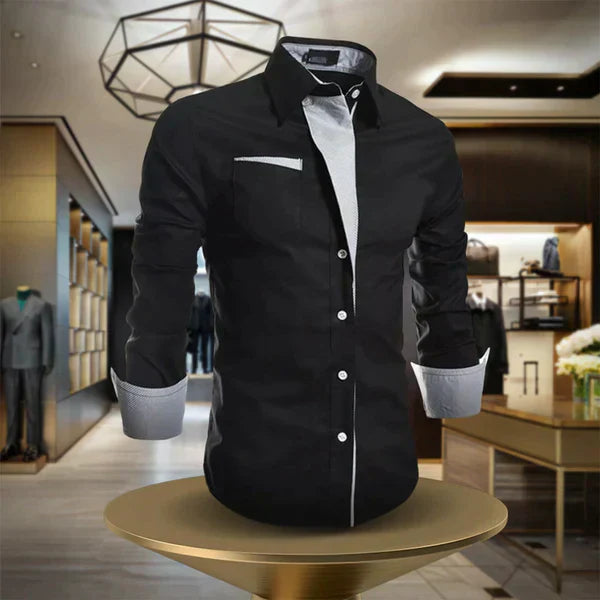 Stylish Classic Fit Mens Long Sleeve Shirt