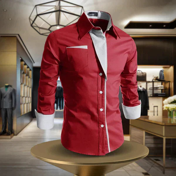 Stylish Classic Fit Mens Long Sleeve Shirt