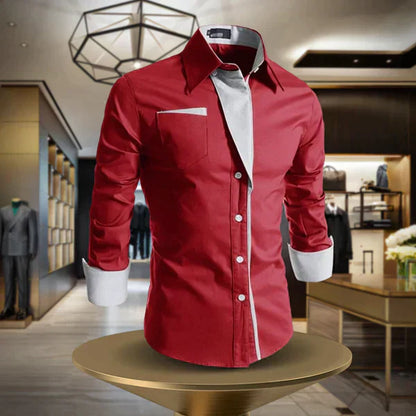 Stylish Classic Fit Mens Long Sleeve Shirt