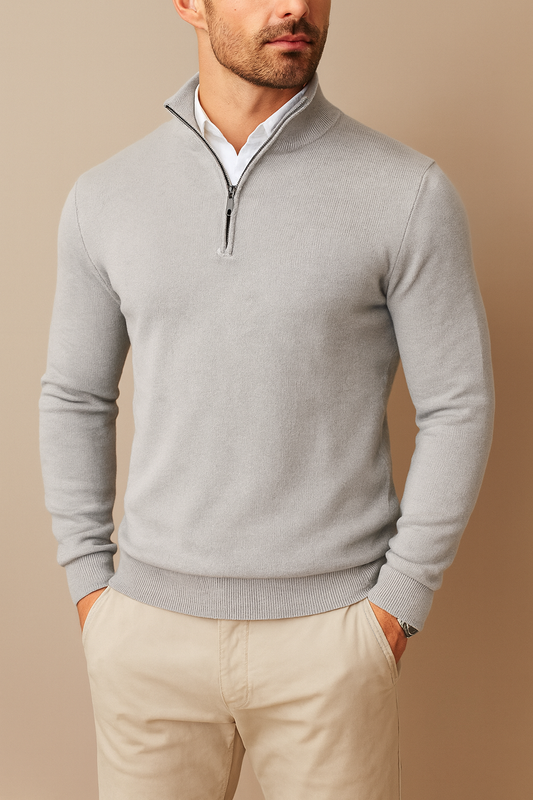 Classic Men's Quarter Zip Sweater - Modish World