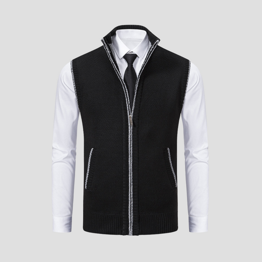 Warm Men's Knit Zip Vest - Modish World