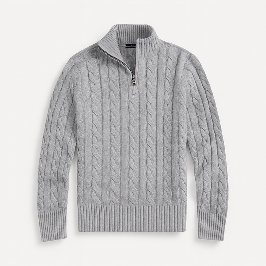 Classic Luxury Quarter Zip Jumper - ModishWorld