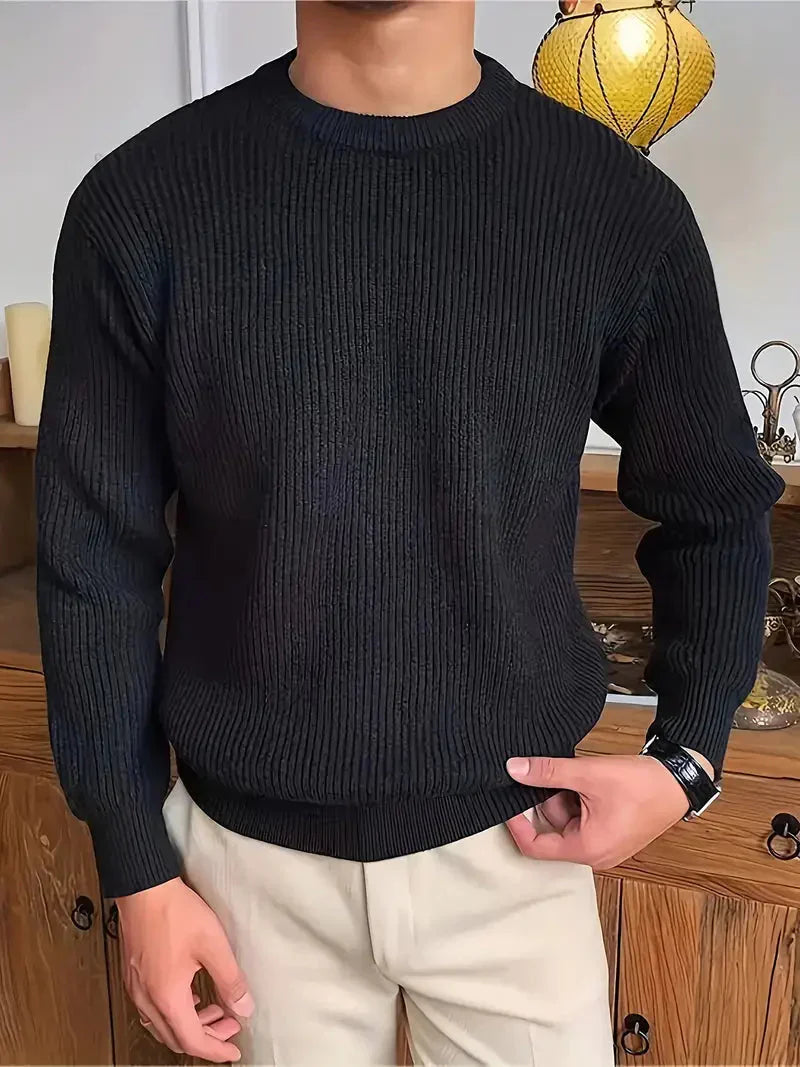 Classic Dark Grey Crew Neck Sweater