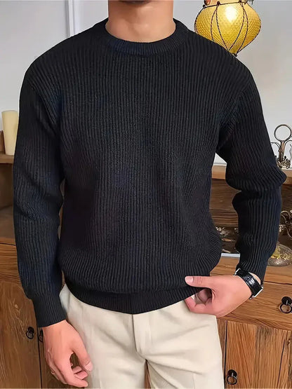 Classic Dark Grey Crew Neck Sweater