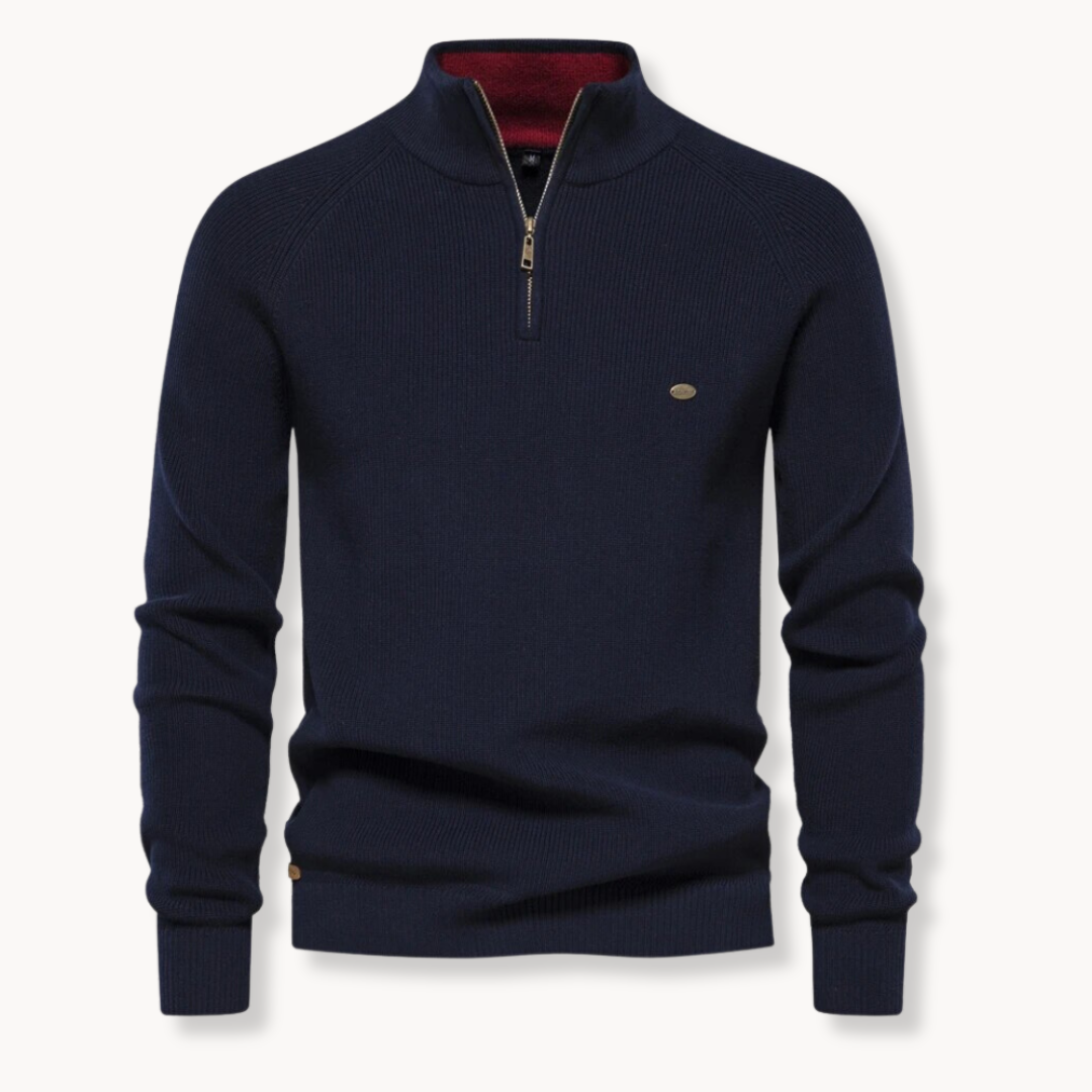 Men's Textured Crew Neck Sweatshirt - ModishWorld