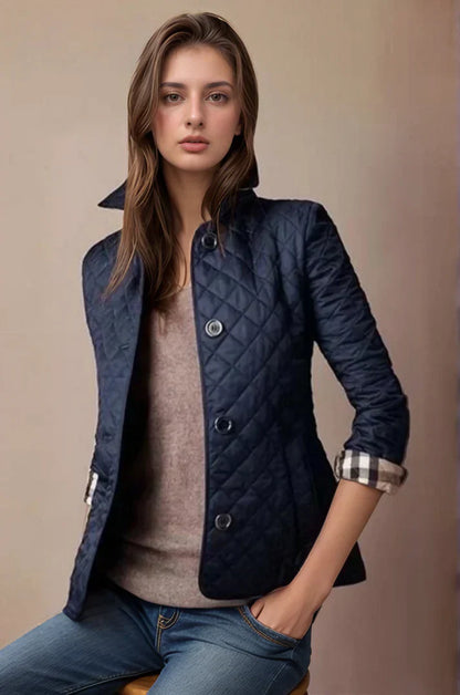 Rustic Women's Padded Coat with Button Closure