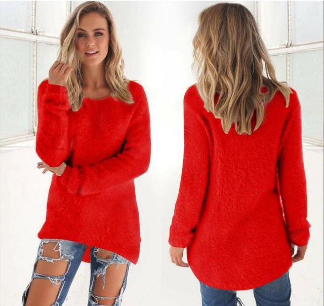 Soft Women's Sweatshirt Crew Neck Fleece Jumper