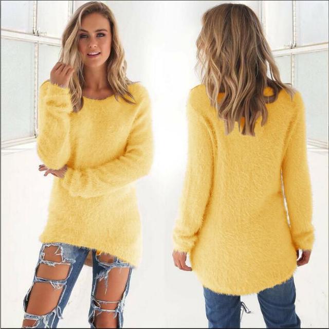 Soft Women's Sweatshirt Crew Neck Fleece Jumper