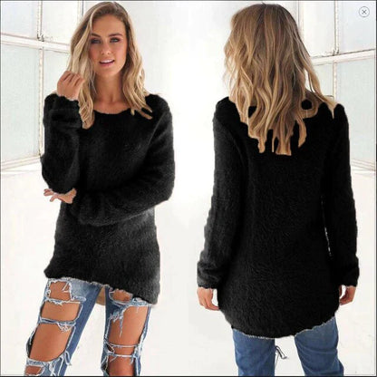 Soft Women's Sweatshirt Crew Neck Fleece Jumper