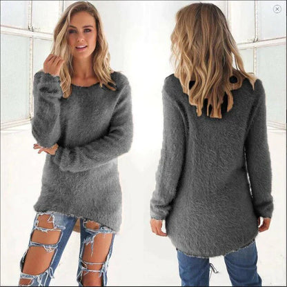 Soft Women's Sweatshirt Crew Neck Fleece Jumper
